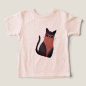 Cool Black Cat T-shirt (Design voorkant)