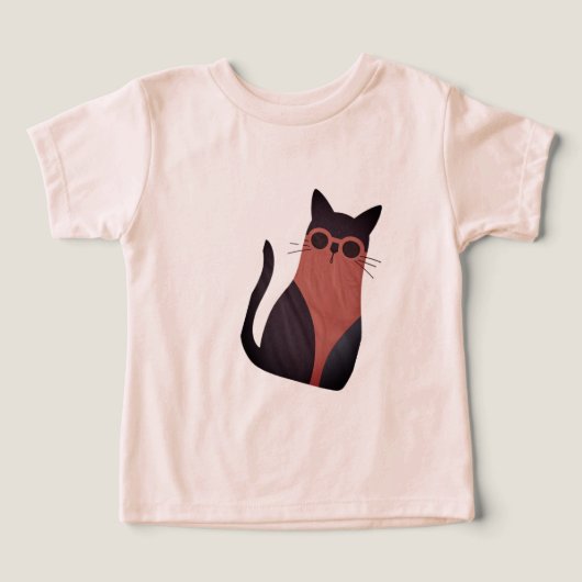 Cool Black Cat T-shirt (Design voorkant)