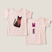 Cool Black Cat T-shirt (Ontwerp Voorkant & Achterkant)