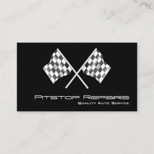 Cool Black Checkered Flag Visitekaartje