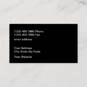 Cool Black Core Visitekaartjes voor de automobieli (Achterkant)