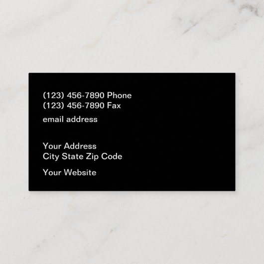 Cool Black Core Visitekaartjes voor de automobieli (Achterkant)
