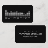 Cool Black DJ Music Club Entertainment Visitekaartje (Voorkant / Achterkant)