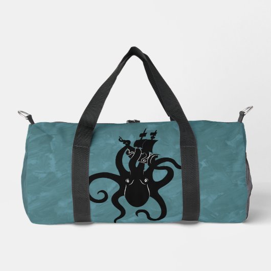 Cool Black en Blue Kraken uit de diepte Plunjezak (Voorkant)
