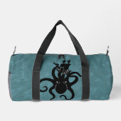 Cool Black en Blue Kraken uit de diepte Plunjezak (Achterkant)