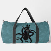 Cool Black en Blue Kraken uit de diepte Plunjezak (Voorkant)