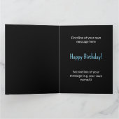 Cool Black en Neon Kijk Blauwe Racecar voor Mannen Kaart (Binnen)