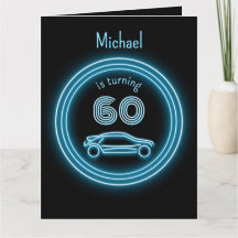 Cool Black en Neon Kijk Blauwe Racecar voor Mannen