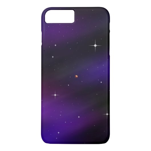Cool Black en Paarse Spacescape Art Case-Mate iPhone Case (Achterkant)