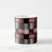 Cool Black en Red Checkerboard Patroon Koffiemok (Center)