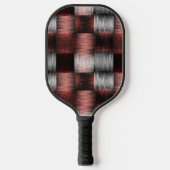 Cool Black en Red Checkerboard Patroon Pickleball Paddle (Voorkant)