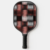 Cool Black en Red Checkerboard Patroon Pickleball Paddle (Achterkant)