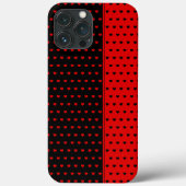Cool Black en Red Polka Dots/ Hearts Patroon Case-Mate iPhone Case (Achterkant)