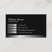 Cool Black en Silver Legal Visitekaartje (Achterkant)