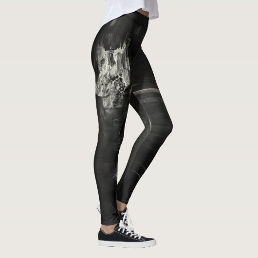 Cool Black en Silver-Leggings - Hallo donkerheid Leggings (Rechts)