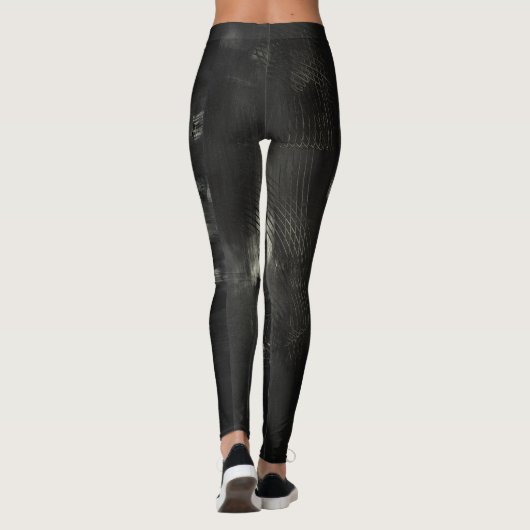 Cool Black en Silver-Leggings - Hallo donkerheid Leggings (Achterkant)