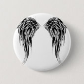 Cool Black en White Angel Wings Ronde Button 5,7 Cm (Voorkant)