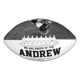 Cool Black en White Custom Photo Message Cft American Football