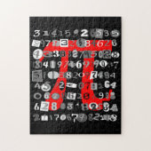 Cool Black en White Digits of Pi Legpuzzel (Verticaal)