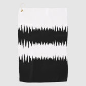 COOL Black en White Golfhanddoek (Voorkant)
