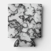 COOL Black en White Marble Pattern Blikjeskoeler (Voorkant)