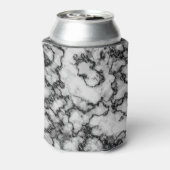COOL Black en White Marble Pattern Blikjeskoeler (Blikje Achterkant)