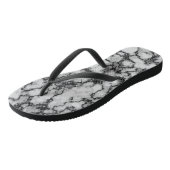 COOL Black en White Marble Pattern Teenslippers (Schuin)