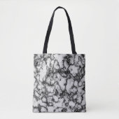 COOL Black en White Marble Pattern Tote Bag (Voorkant)