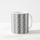 Cool Black en White Metallic Weaving Pattern Koffiemok (Voorkant rechts)
