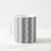 Cool Black en White Metallic Weaving Pattern Koffiemok (Voorkant links)