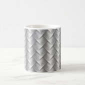 Cool Black en White Metallic Weaving Pattern Koffiemok (Center)