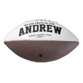 Cool Black en White Modern Afstuderen Gift Photo American Football (Gedraaid 270)