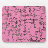 COOL Black en White Pattern over Roze Muismat (Voorkant)