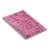 COOL Black en White Pattern over Roze Notitieboek (Rechterzijde)