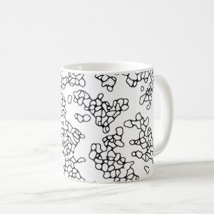 COOL Black en White Shapes Koffiemok