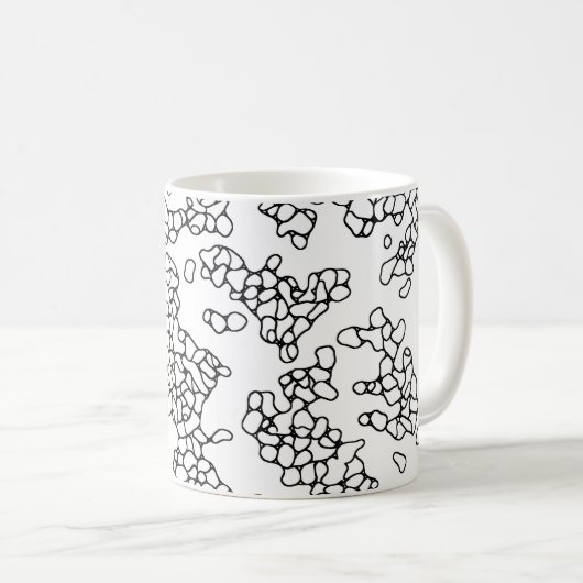 COOL Black en White Shapes Koffiemok (Voorkant rechts)