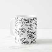 COOL Black en White Shapes Koffiemok (Voorkant links)