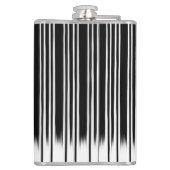 Cool Black en White Striped Pattern Heupfles (Achterkant)