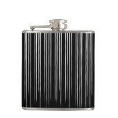 Cool Black en White Striped Pattern Heupfles (Voorkant)