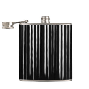 Cool Black en White Striped Pattern Heupfles