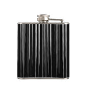 Cool Black en White Striped Pattern Heupfles (Achterkant)