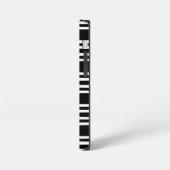 Cool Black en White Striped Pattern iPhone Hoesje (Linkerkant)
