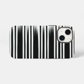Cool Black en White Striped Pattern iPhone Hoesje (Achterkant horizontaal)