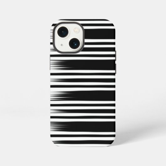 Cool Black en White Striped Pattern iPhone Hoesje (Achterkant)