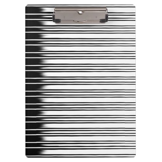 Cool Black en White Striped Pattern Klembord (Voorkant)