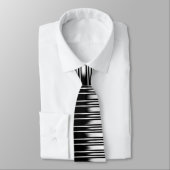 Cool Black en White Striped Pattern Stropdas (Gebonden)