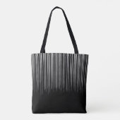 Cool Black en White Striped Pattern Tote Bag (Achterkant)