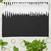 COOL Black en White Stripes Theedoek (Gevouwen)