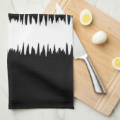 COOL Black en White Stripes Theedoek (Quarter Fold)