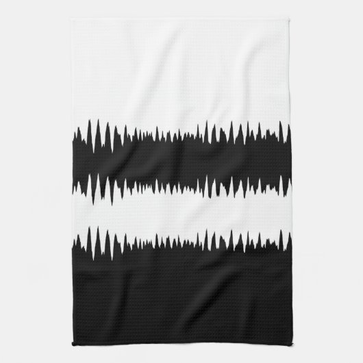 COOL Black en White Stripes Theedoek (Verticaal)